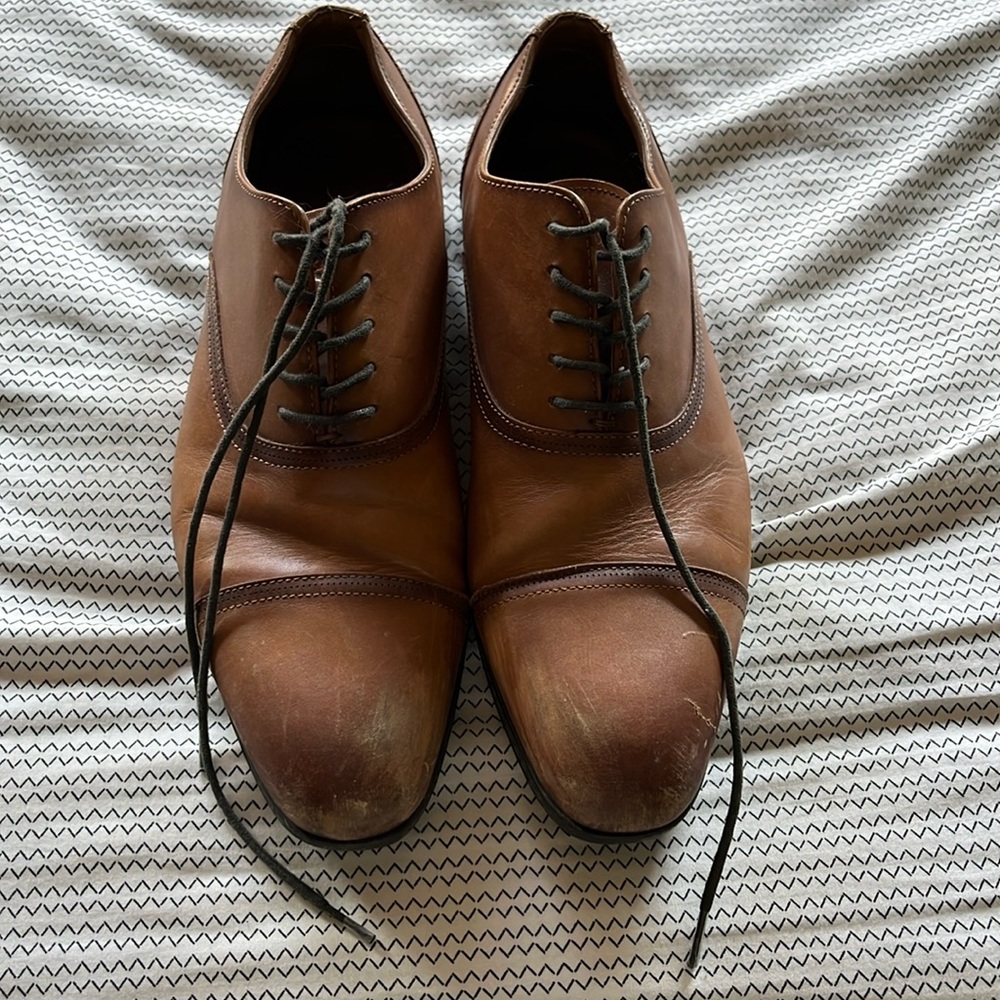 Also Size 9.5 dress shoes brown color